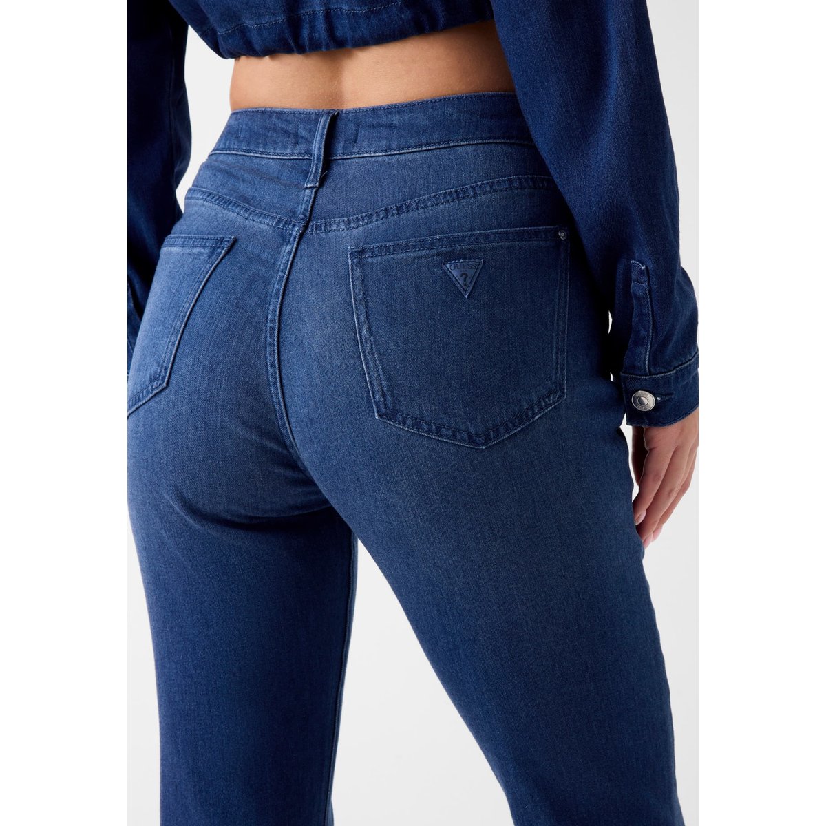 Jean Taille Mi-Haute Flare bleu, GUESS