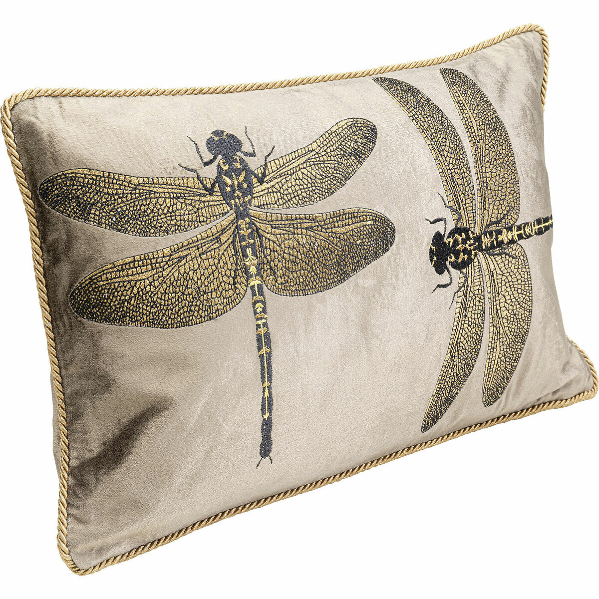 Coussin Glitter Dragonfly marron 50x30cm marron, KARE DESIGN