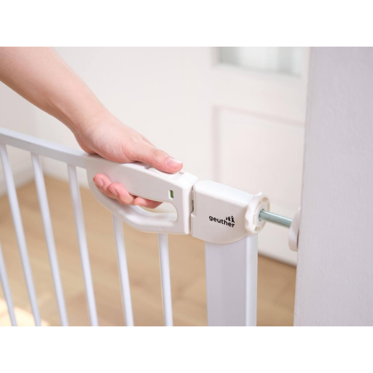 Barrière sécurité Easylock Flatstep 90 cm - 97 cm - Blanc couleur unique, GEUTHER