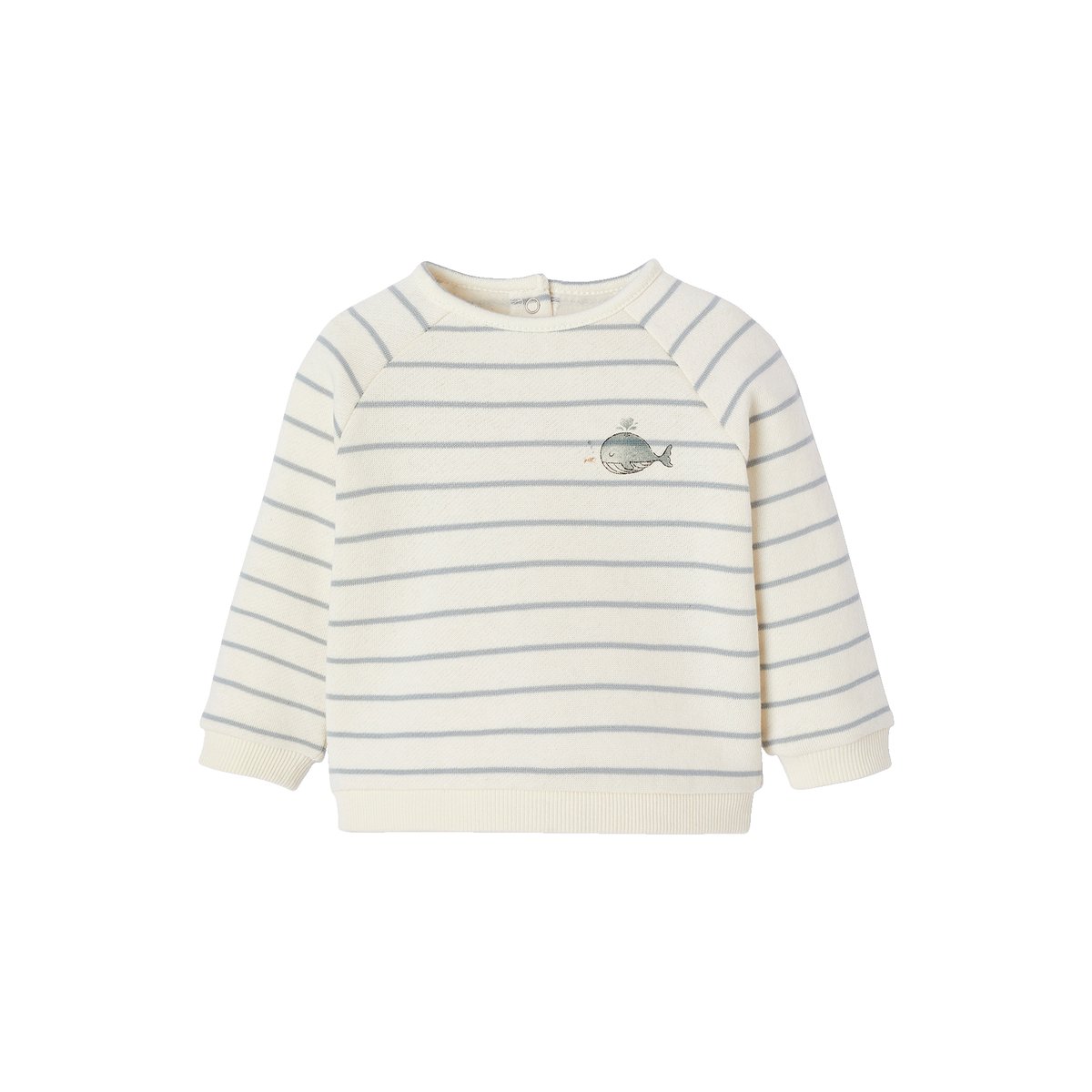 Ensemble bébé sweat et pantalon ATELIER beige clair raye, VERTBAUDET