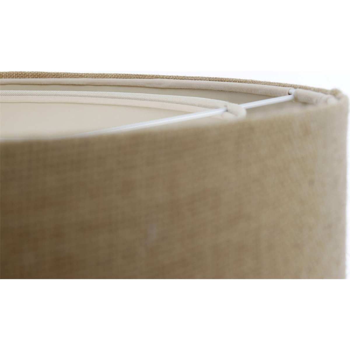 Suspension en lin et chanvre ronde Boho beige naturel et crème doux, BPS KONCEPT