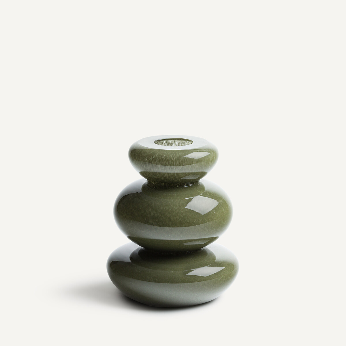 Vase en verre soufflé à la bouche H20 cm, Fysa vert, AM.PM