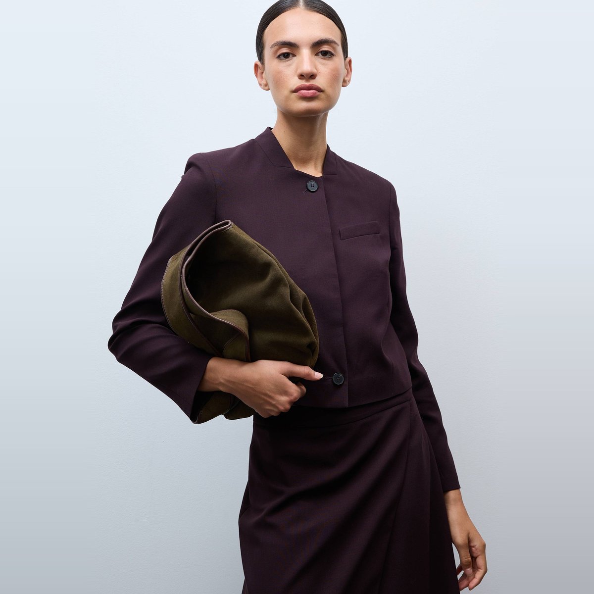 Veste blazer manches longues unie arbre, MONOPRIX