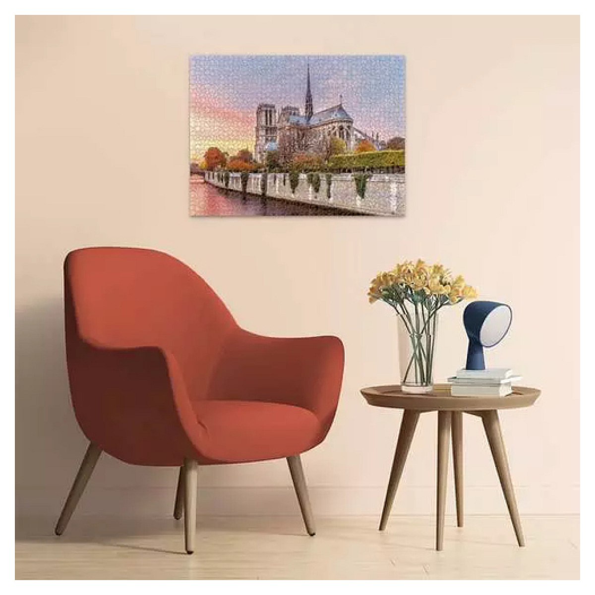 Puzzle 1500 pieces - Pittoresque Notre-Dame couleur unique, RAVENSBURGER