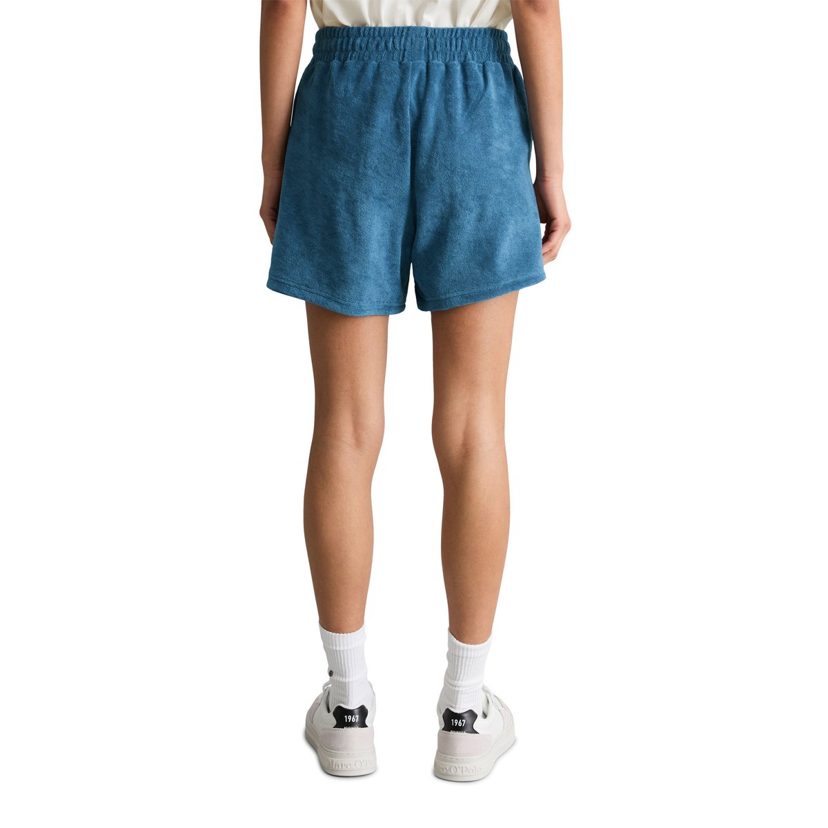 Short en éponge DfC regular en coton organique bleu moyen, MARC O’POLO DENIM