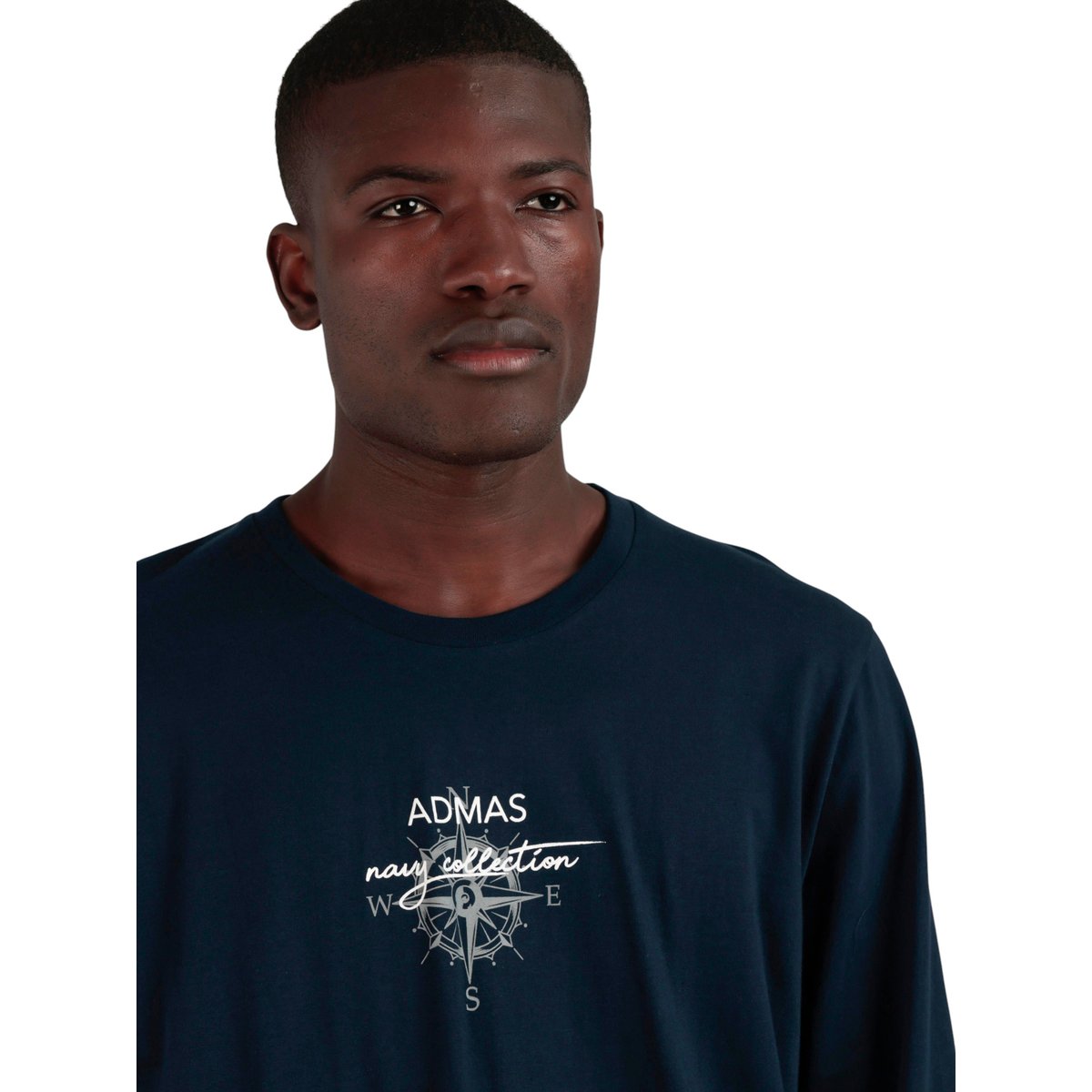 Pyjama pantalon top manches longues Navy Collection bleu, ADMAS