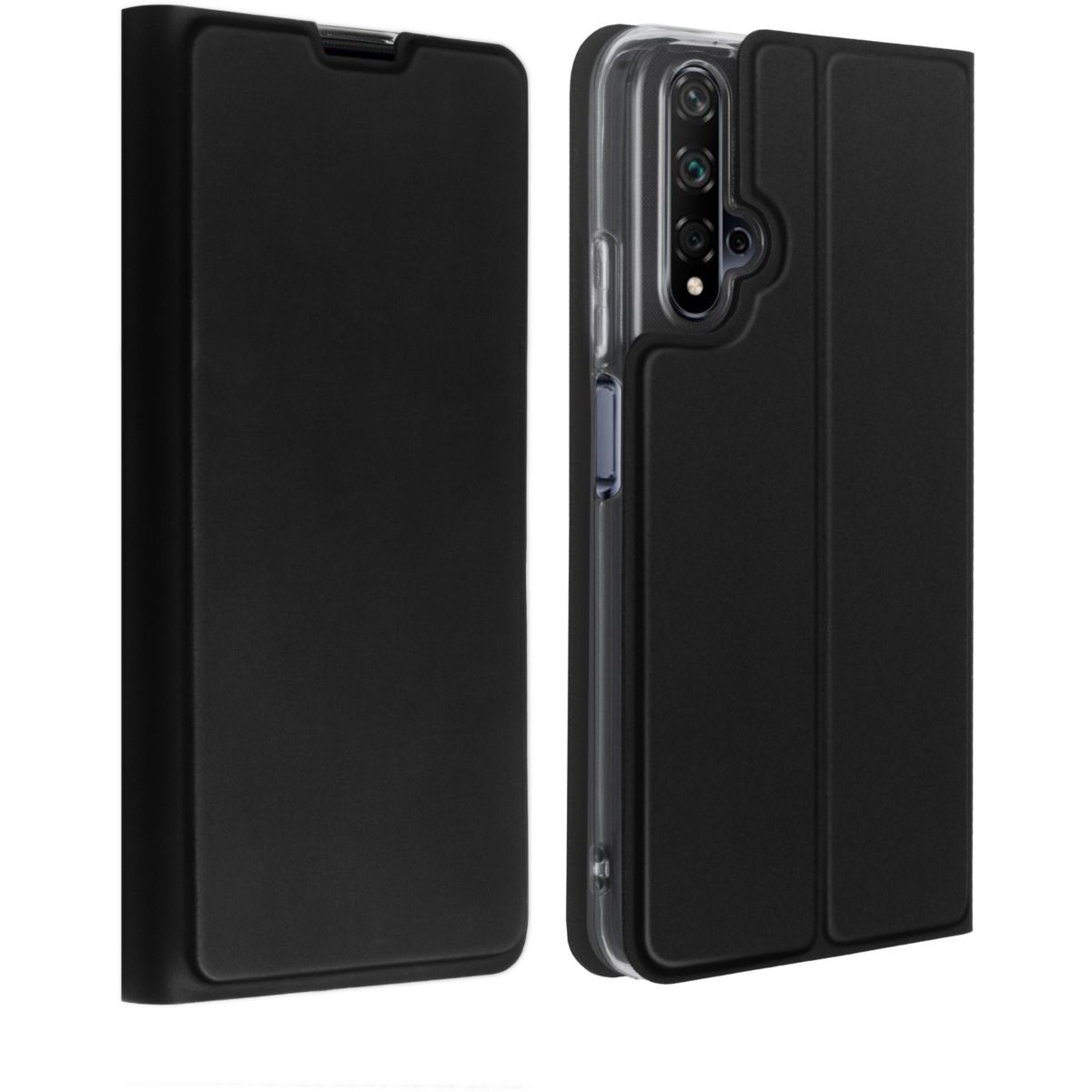 Etui Huawei Nova 5T noir couleur unique, ESSENTIEL B