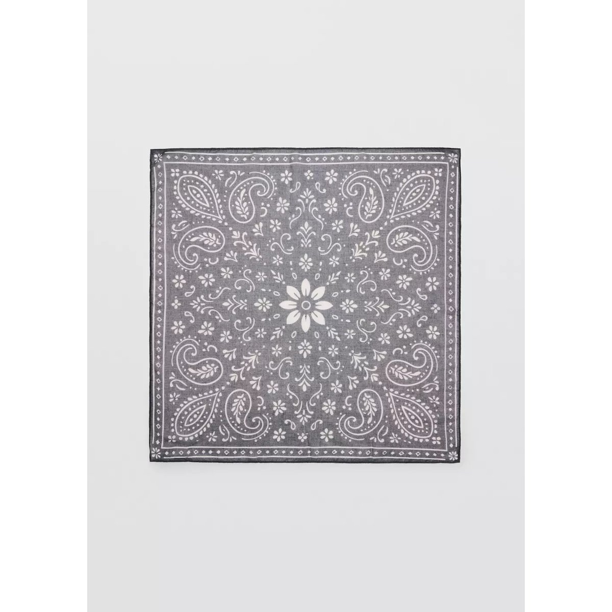 Foulard en gaze à imprimé gris, MANGO TEEN