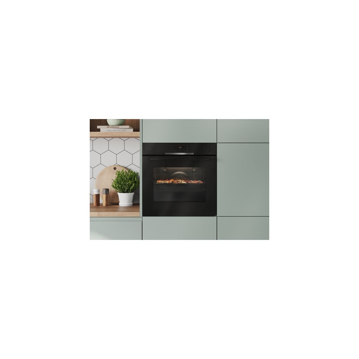 Four encastrable HBA372BB4 Air Fry - Pyrolyse, Mode Friture Sans Huile Air Fry, AutoPilot couleur unique, BOSCH