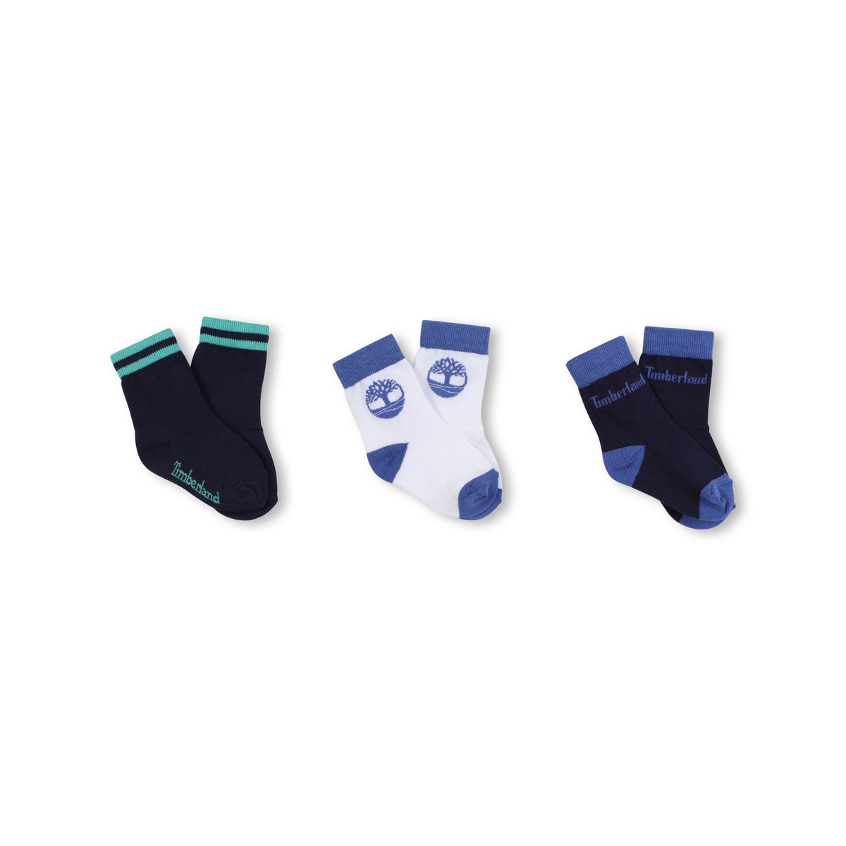 Chaussettes jacquard lot de 3 indigo blue, TIMBERLAND