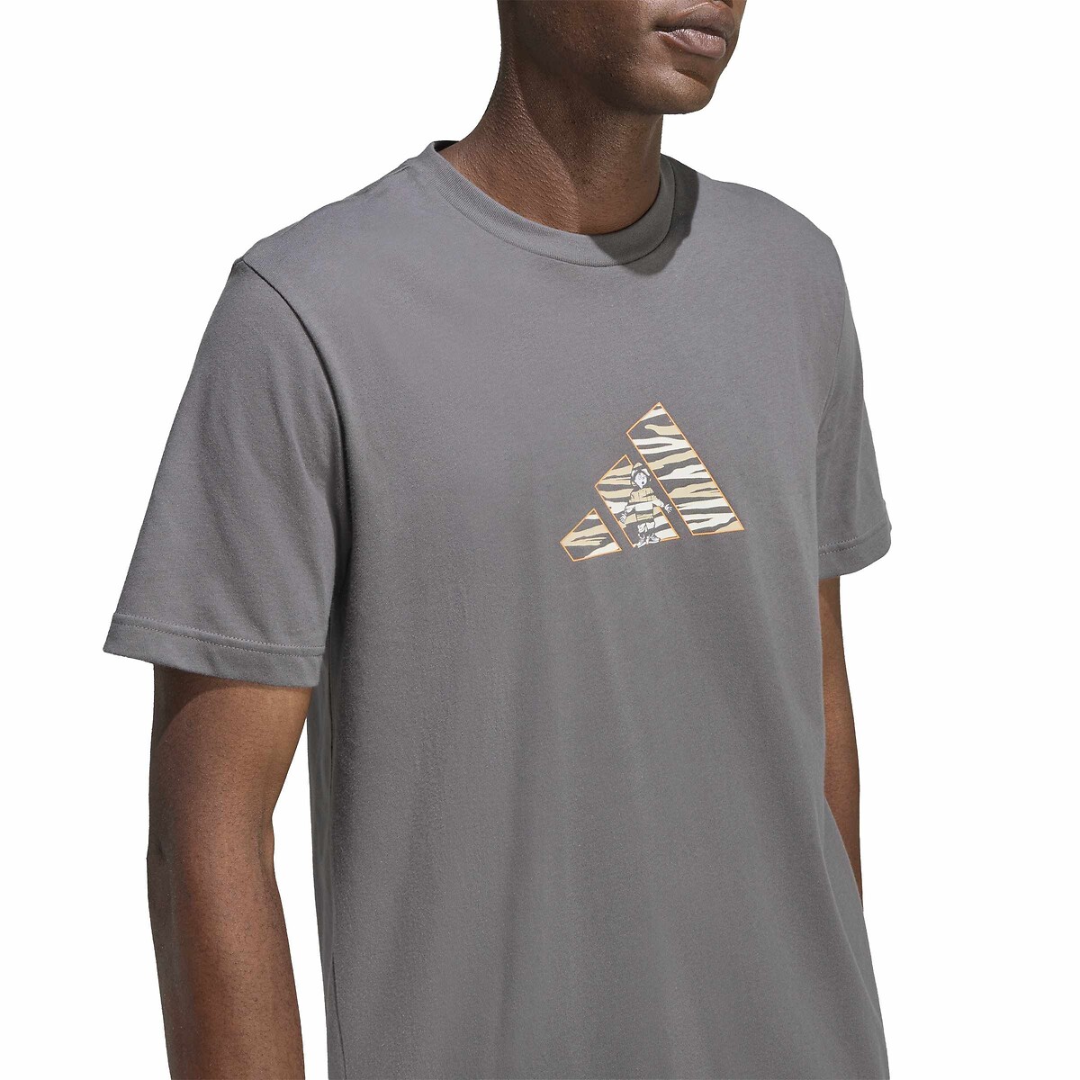 Camo Table Tee T-Shirt with Short Sleeves dark grey, ADIDAS SPORTSWEAR