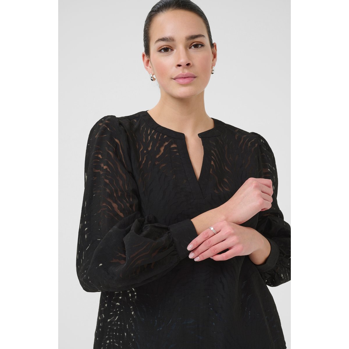 Blouse à manches longues noir black, KAFFE