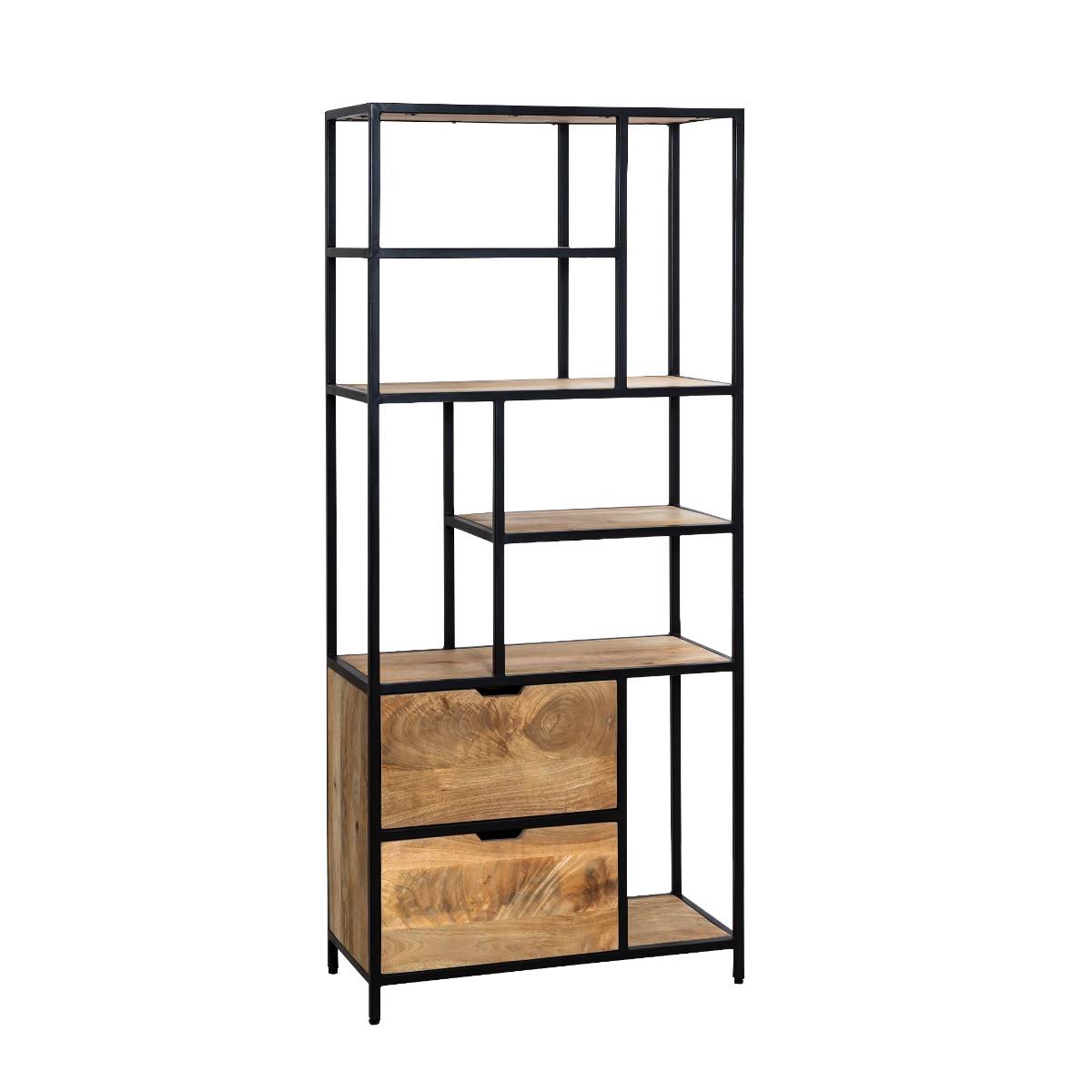Etagère en bois de manguier et métal MAXENCE bois clair, MADE IN MEUBLES