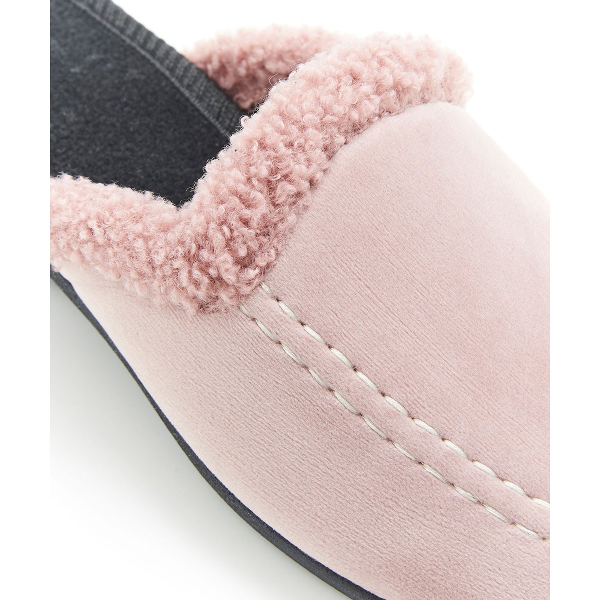 Mules velours marron taupe, DAMART