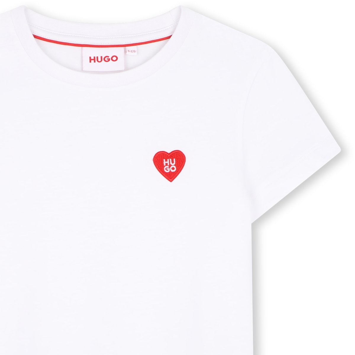 Tee-shirt manches courtes blanc, HUGO KIDSWEAR
