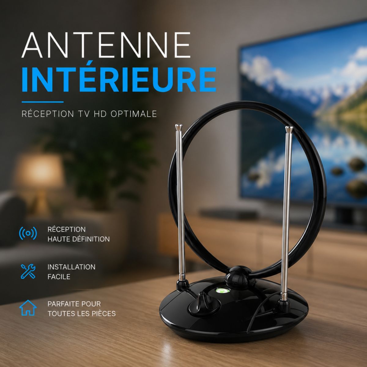 Antenne intérieure Alizée II 4G RED couleur unique, ESSENTIEL B