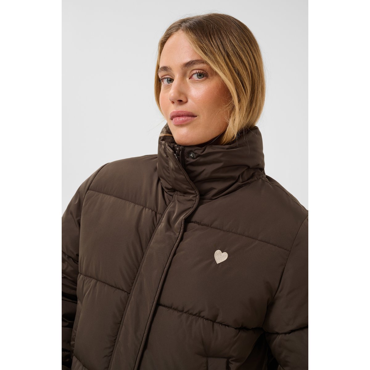 Manteau marron chocolate brown/feather heart, KAFFE