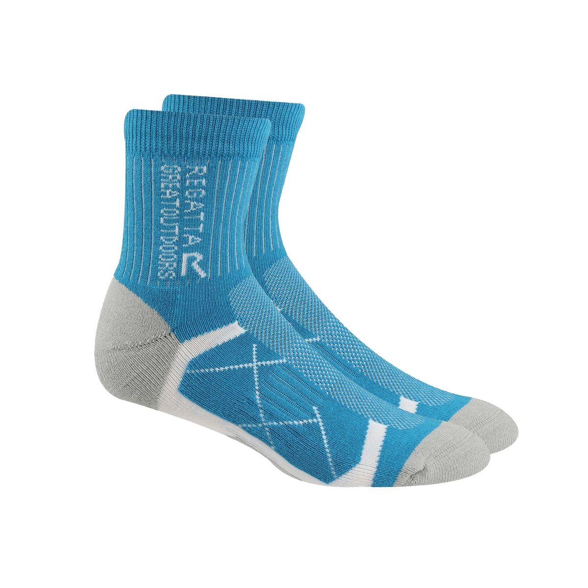 Chaussettes pour bottes gris clair / bleu vif, REGATTA