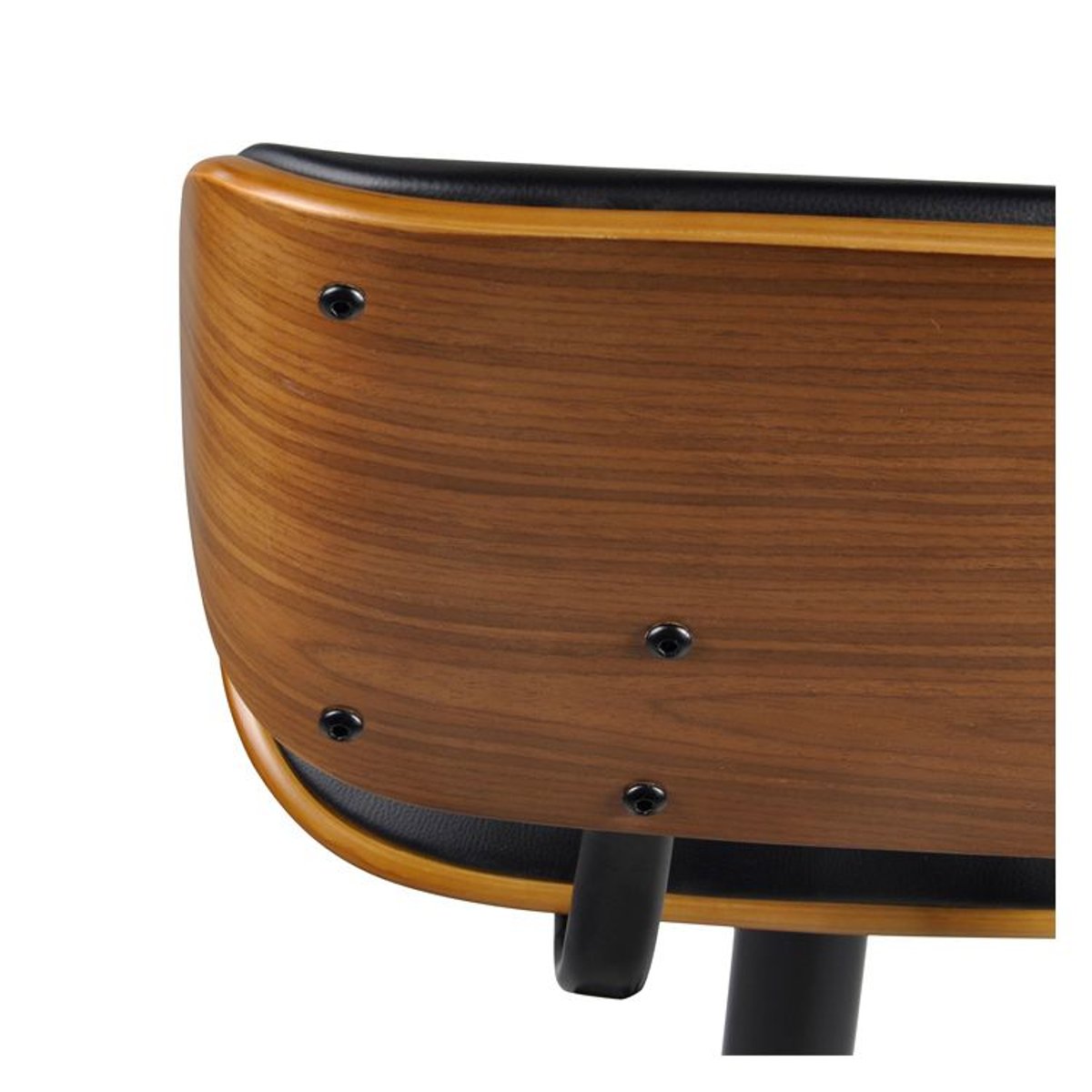 Chaise de bar réglable 65/86 cm en cuir synthétique - MELCHIOR noir, MAISON PAVANE