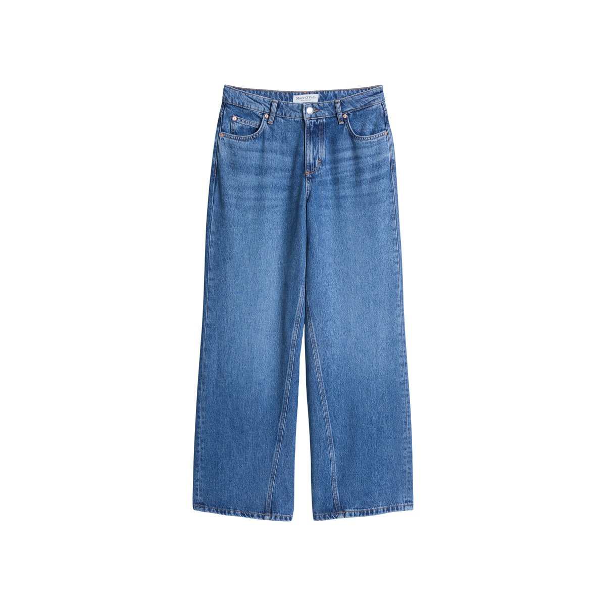 Jeans modèle Lania large en mélange Lyocell-Organic-Cotton bleu, MARC O'POLO