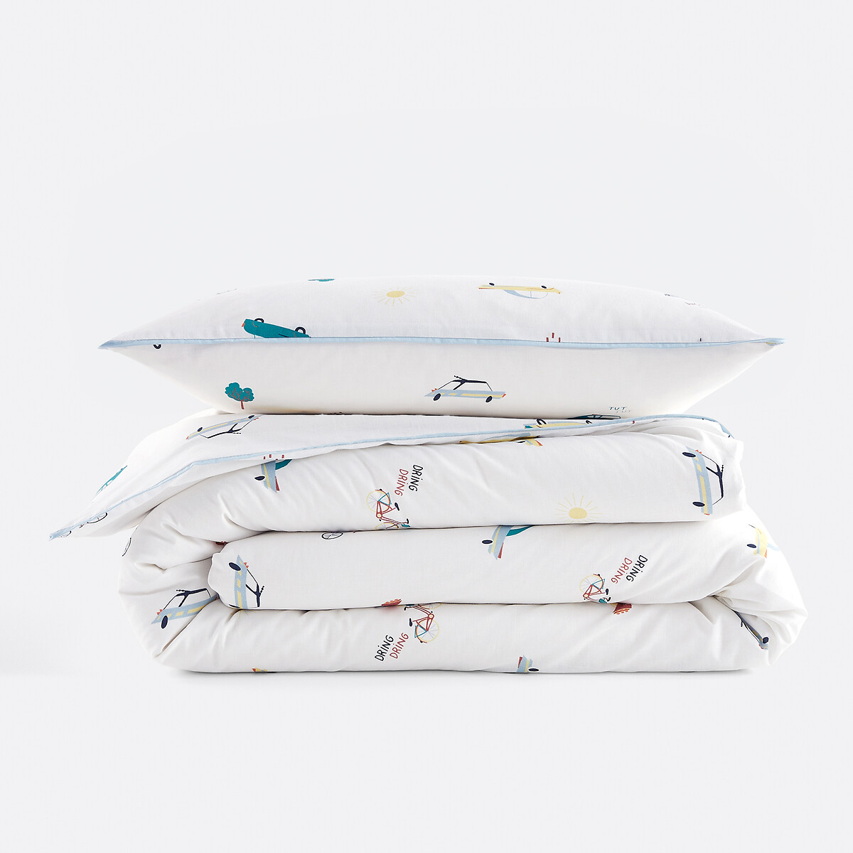 Parure de lit 50% coton recyclé, Emiliano imprimé, LA REDOUTE INTERIEURS