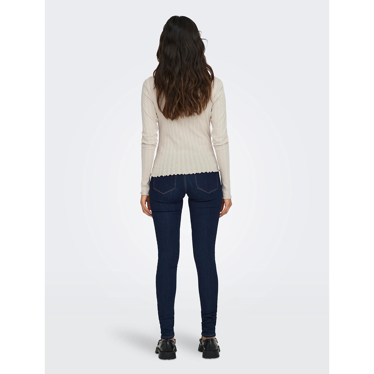 T-shirt manches longues ecru, ONLY PETITE