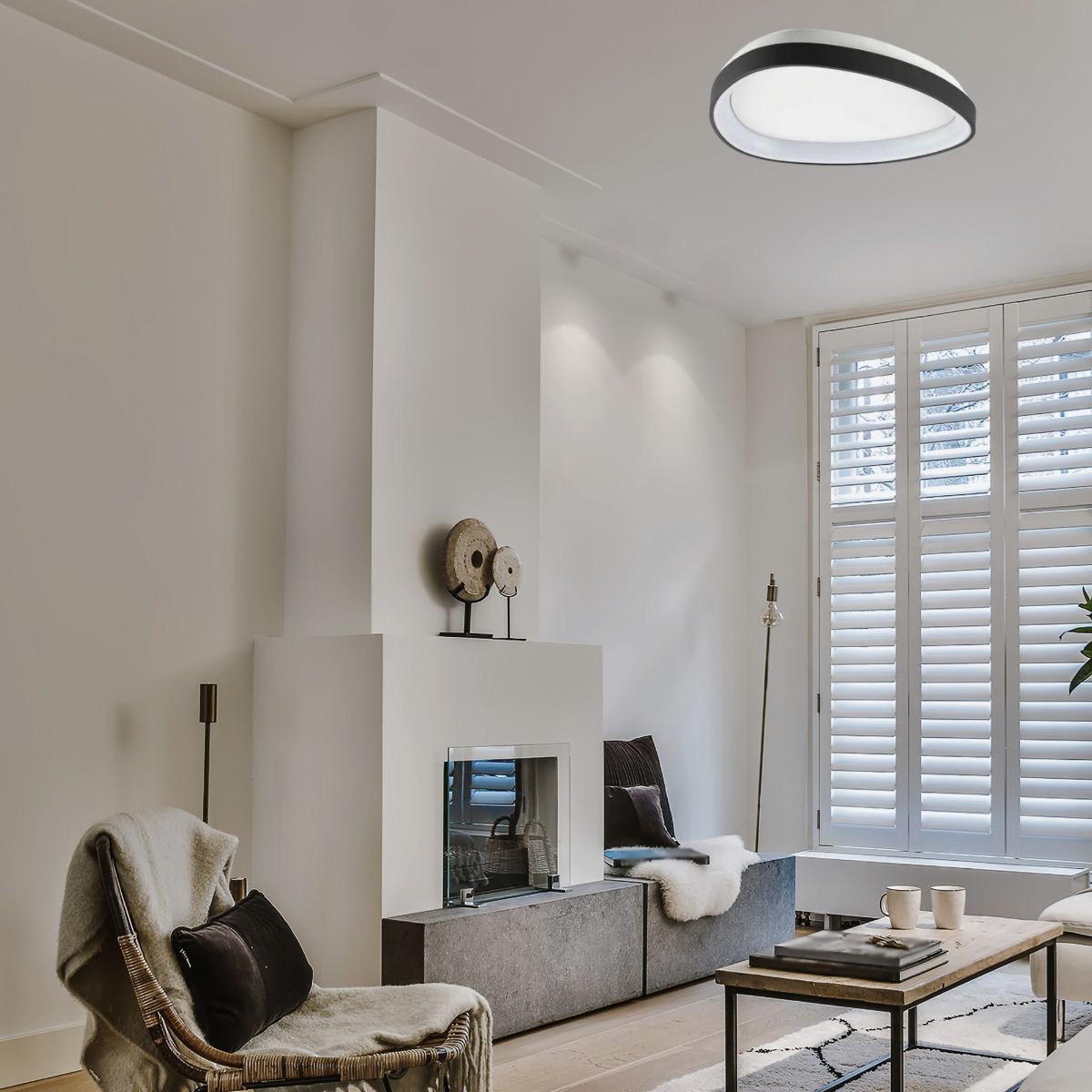 Plafonnier    lumière chaude  GEMINI noir, IDEAL LUX