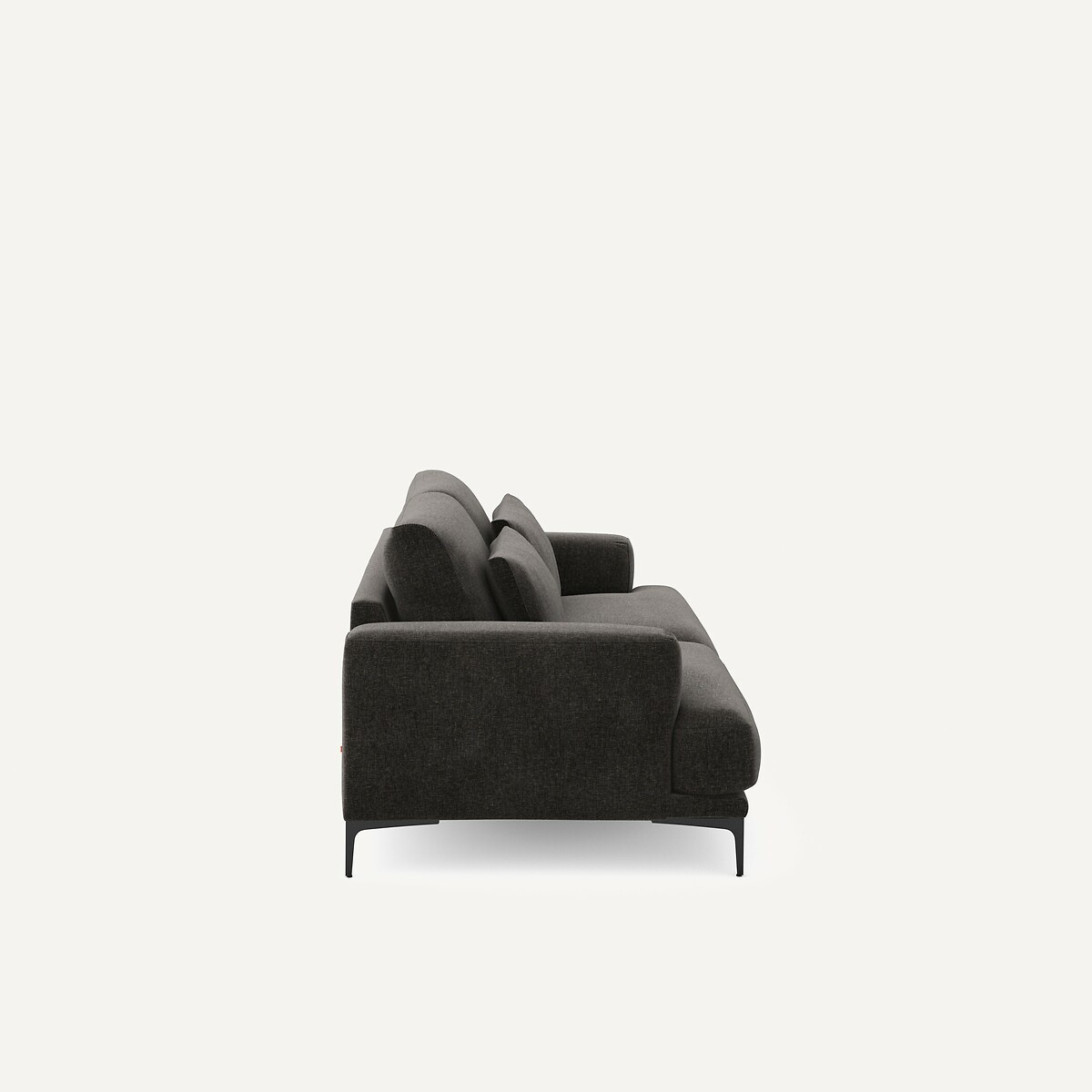 3-Sitzer-Sofa aus Chenille-Velours, Marsile basalt, AM.PM