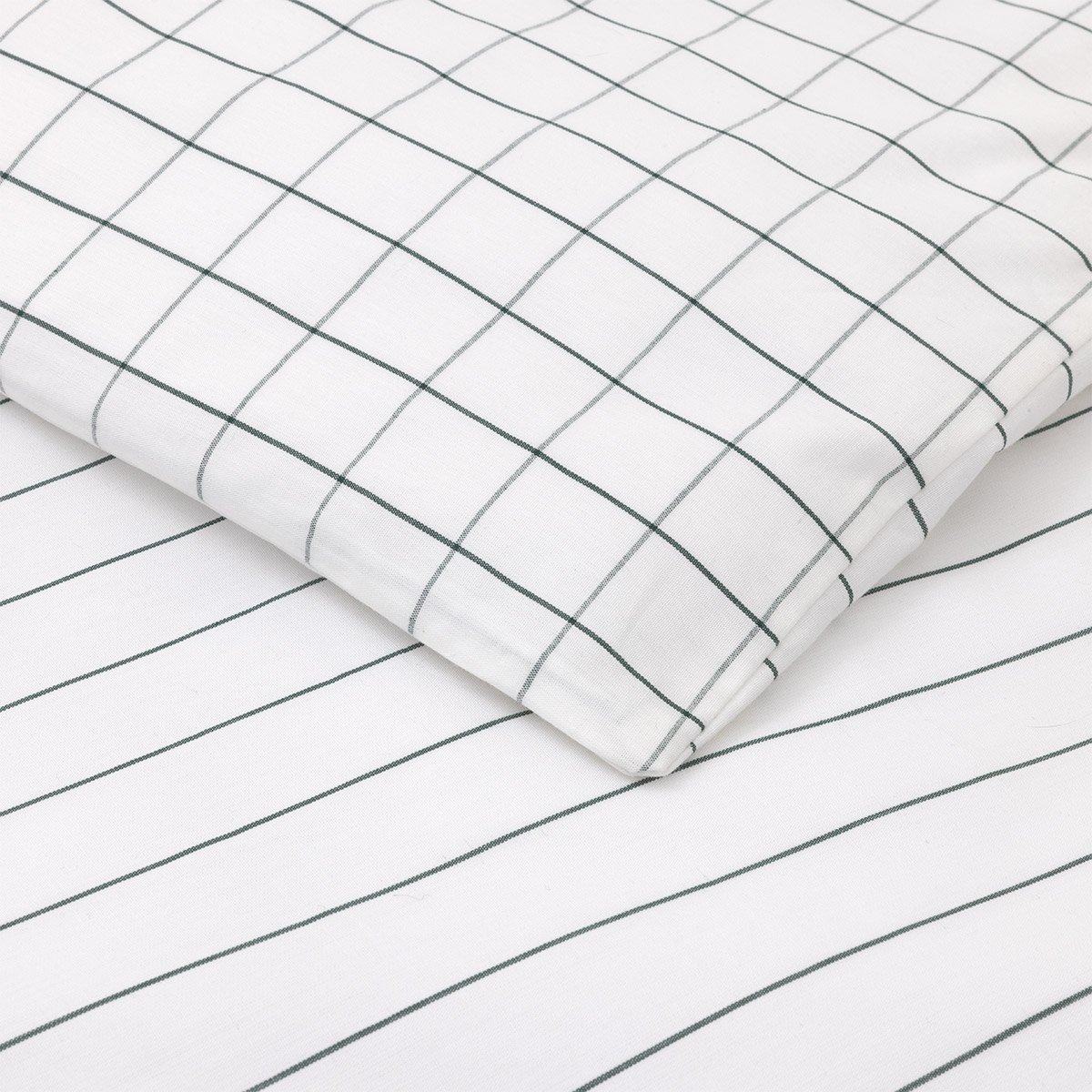 Housse de couette en percale de coton, L TENNIS NET vert, LACOSTE HOME