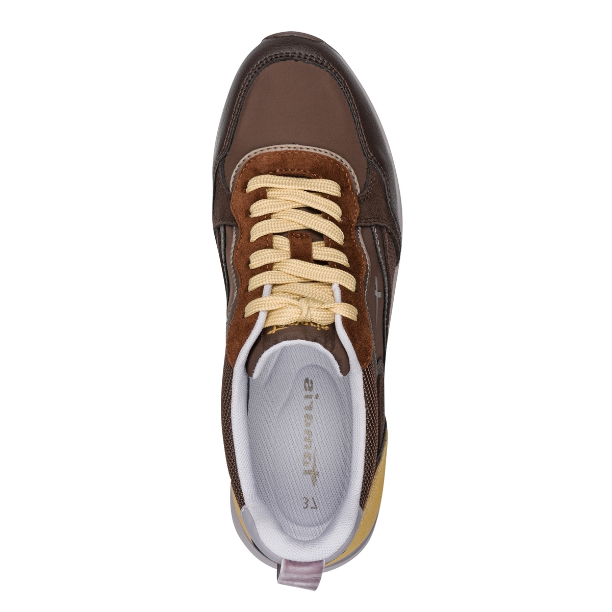 Basket à talon marron mocca combiné, TAMARIS