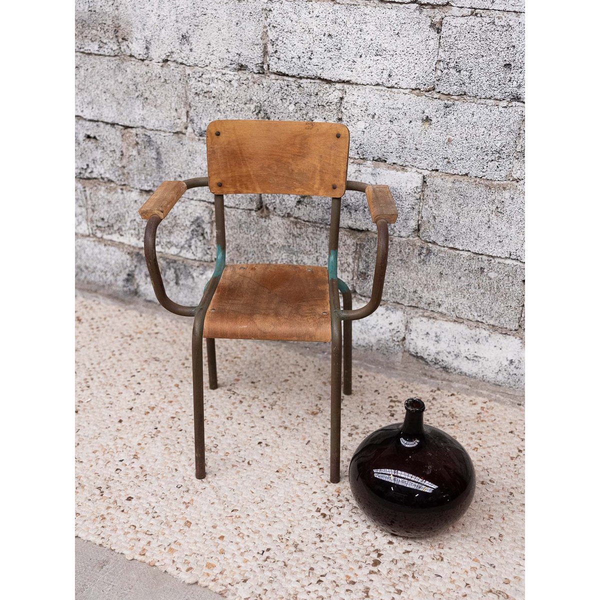Chaise d'école Alma N°1776 - Bon état bois clair, DEBONGOUT
