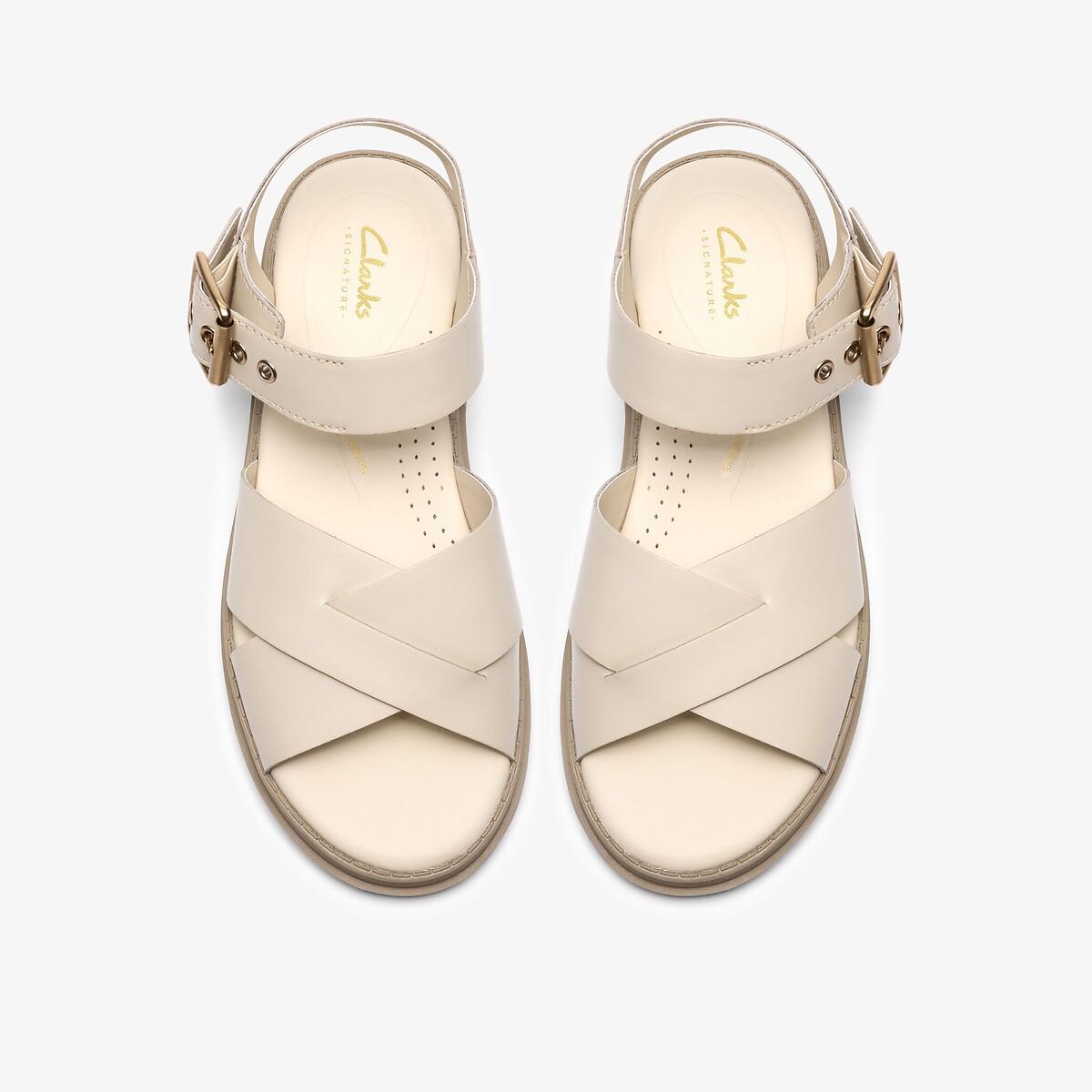 Sandales en cuir Orinoco3 Cross crème, CLARKS