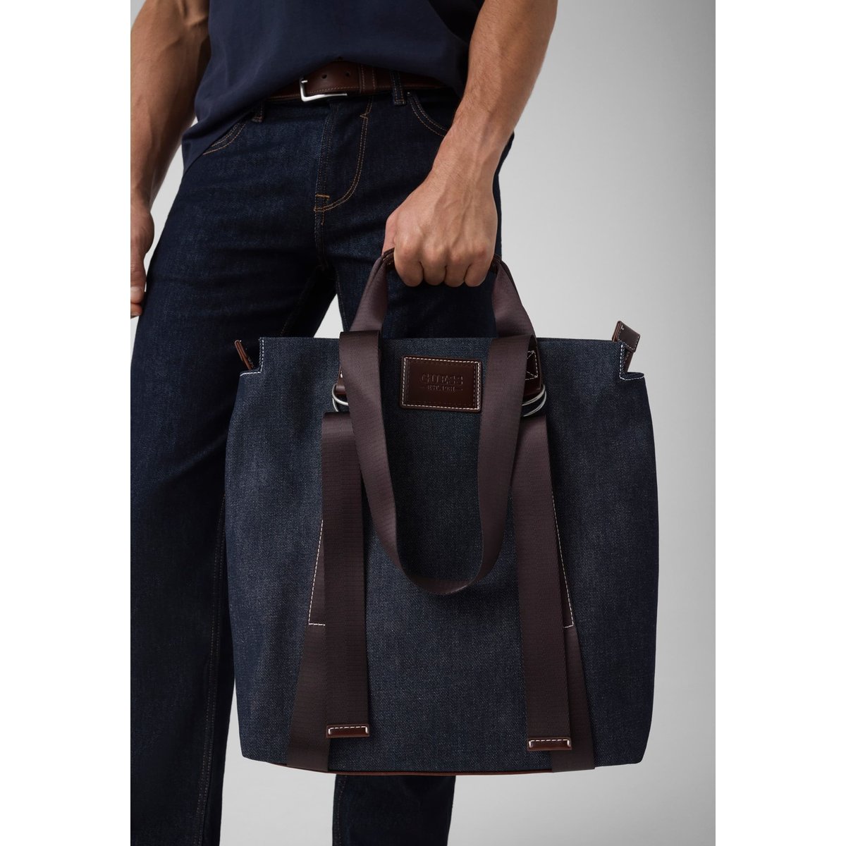 Sac Tote Oslo bleu foncé, GUESS