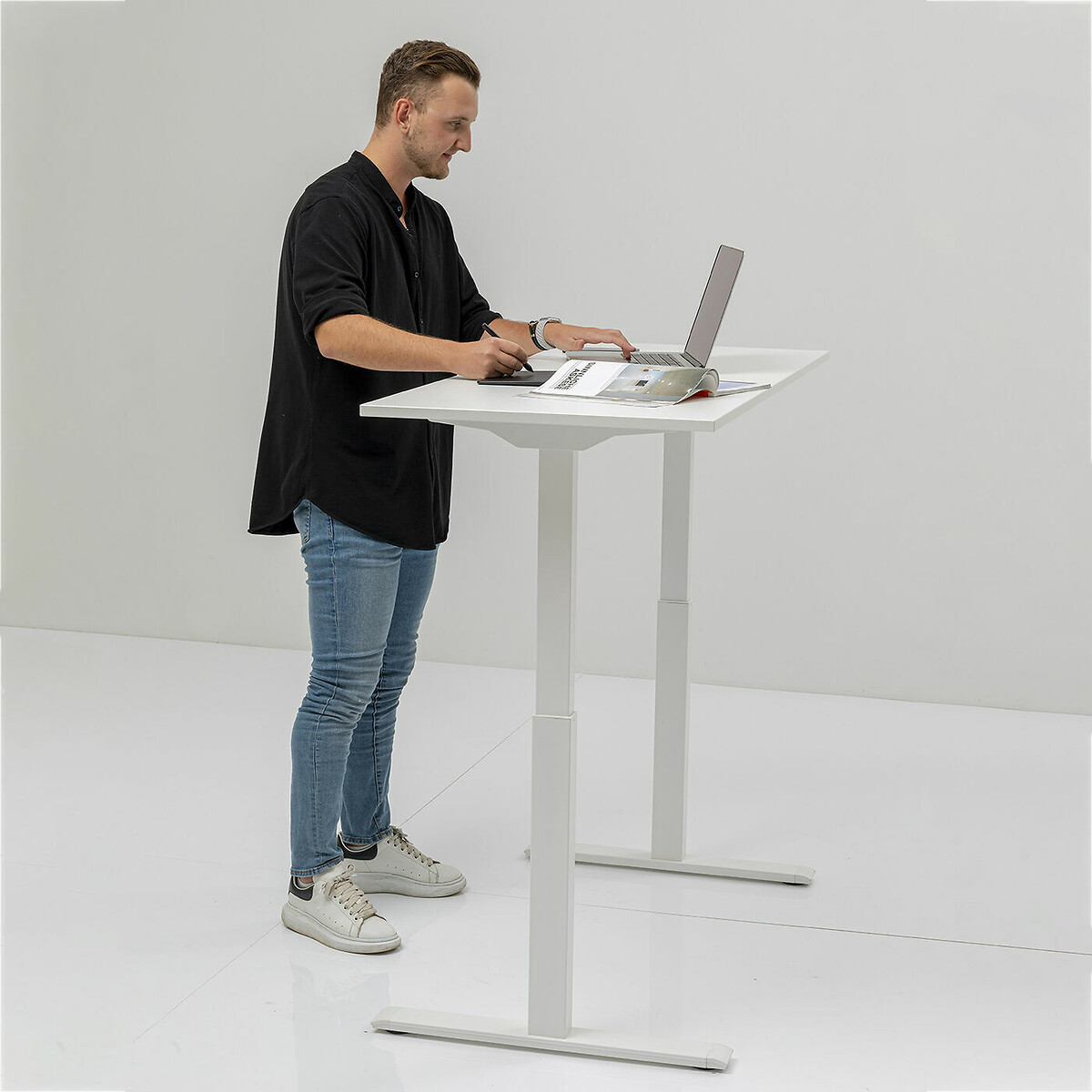 Scrivania Office bianco bianco 160x80 bianco, KARE DESIGN