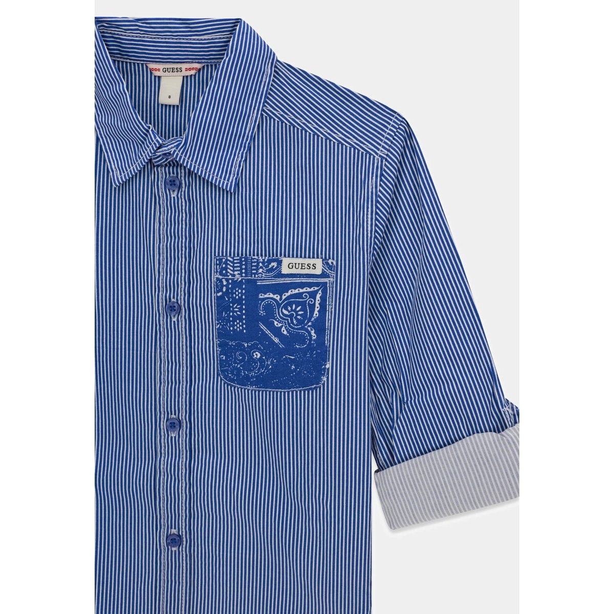 Chemise Regular En Popeline bleu clair, GUESS KIDS