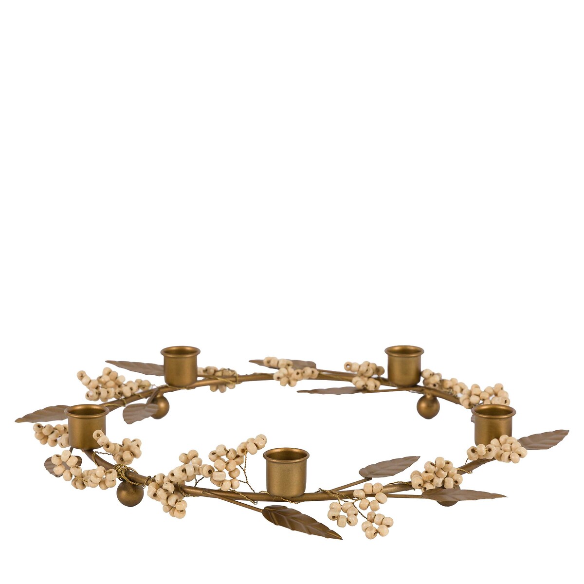 Woodland Berry Leaf Candle Ring in Gold gold-coloured, ÉDITÉ