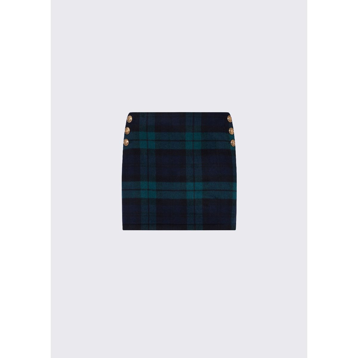 Mini-jupe en laine tartan bleu tartan, LIU JO