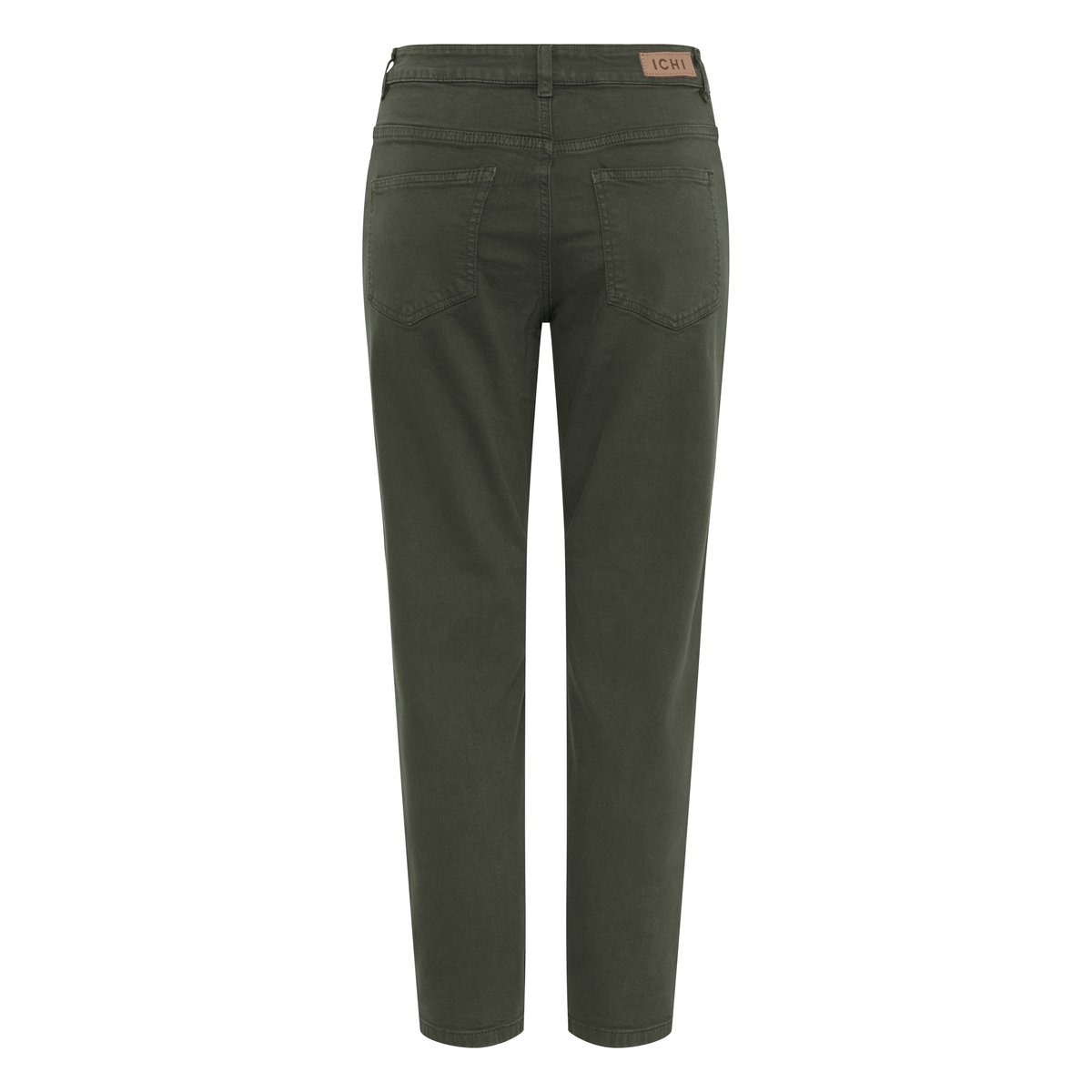 Jeans jambes droites, longueur chevlle vert rosin, ICHI