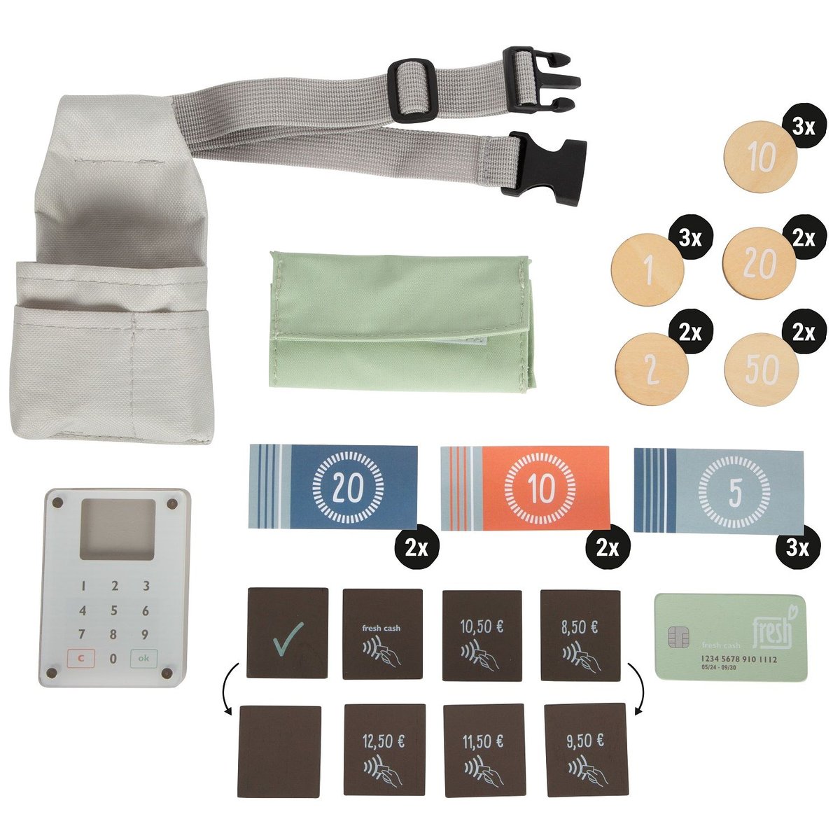 Ensemble de pizzeria en bois gris, SMALL FOOT COMPANY