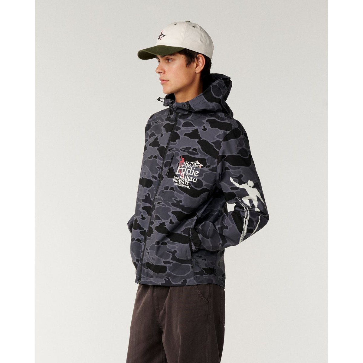 Veste Eddie Would Go Spray noir/gris, RIP CURL