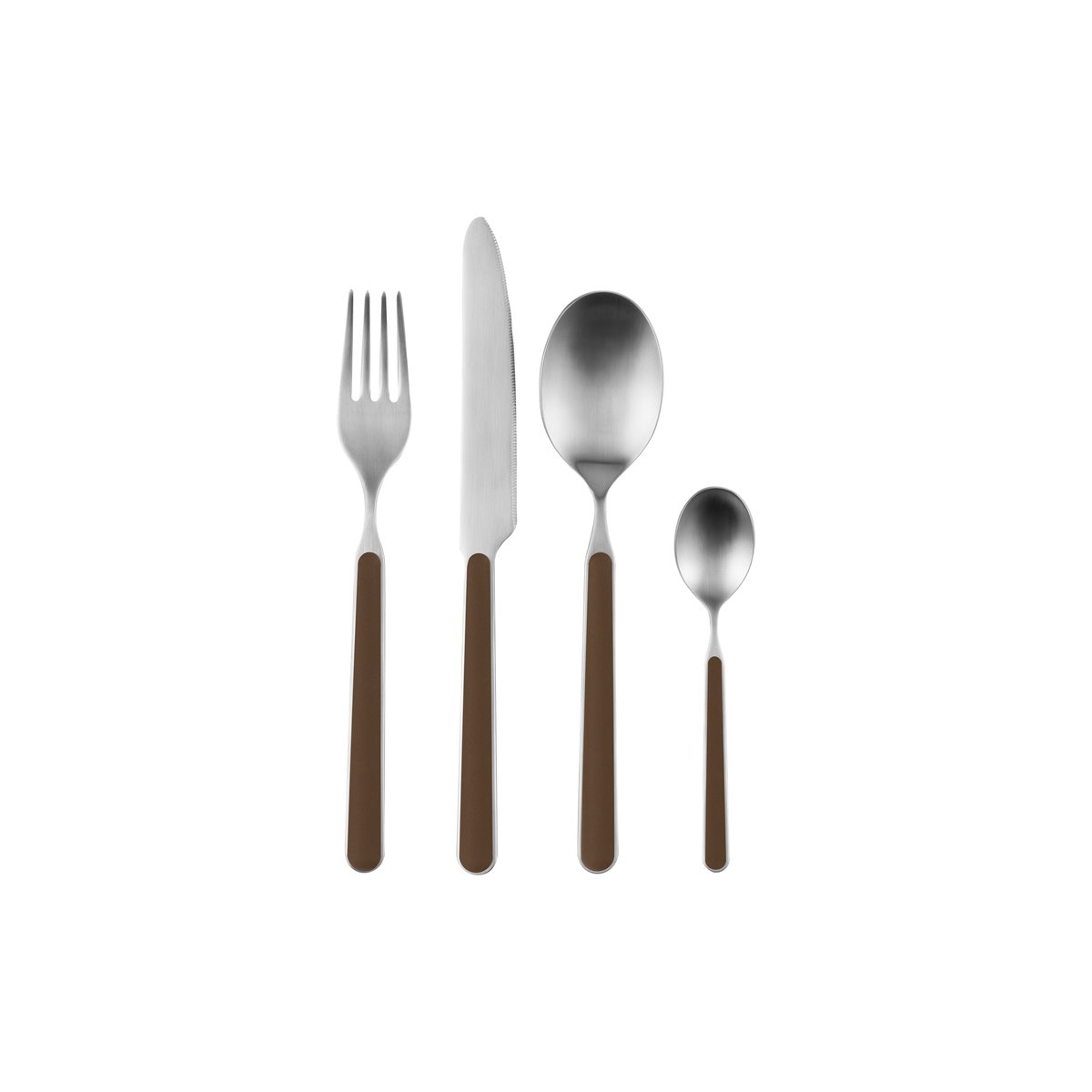 Un ensemble de couverts pour une personne NOLI cocoa brown, NOO.MA