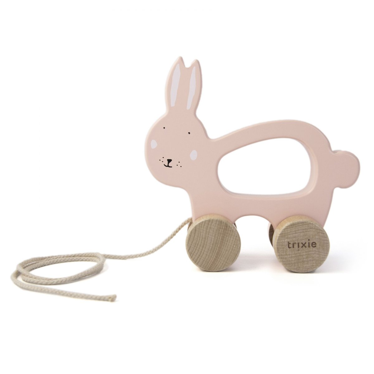 Jouet à tirer en bois bois clair mrs. rabbit, TRIXIE