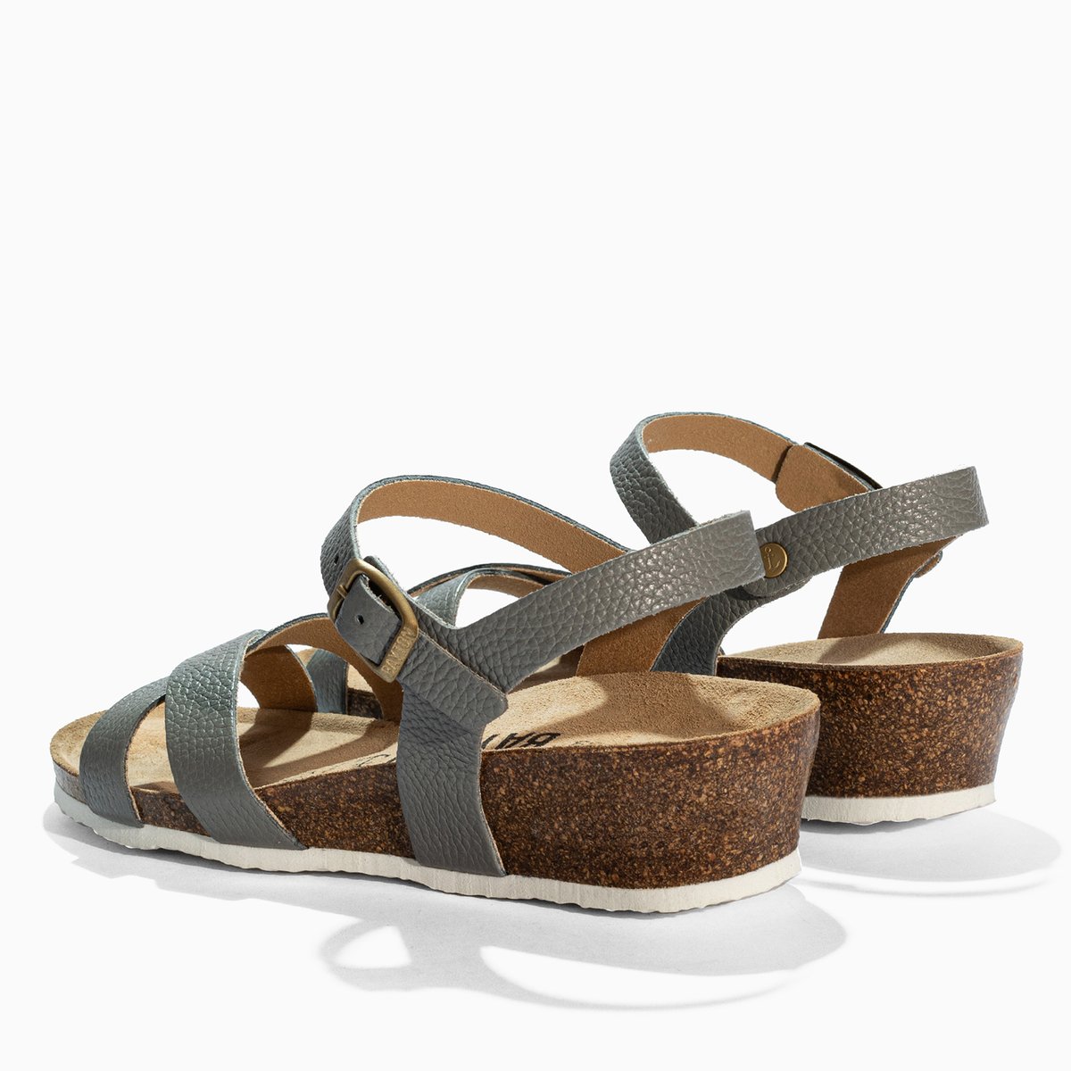 Sandales en cuir CANBERRA gris, BAYTON