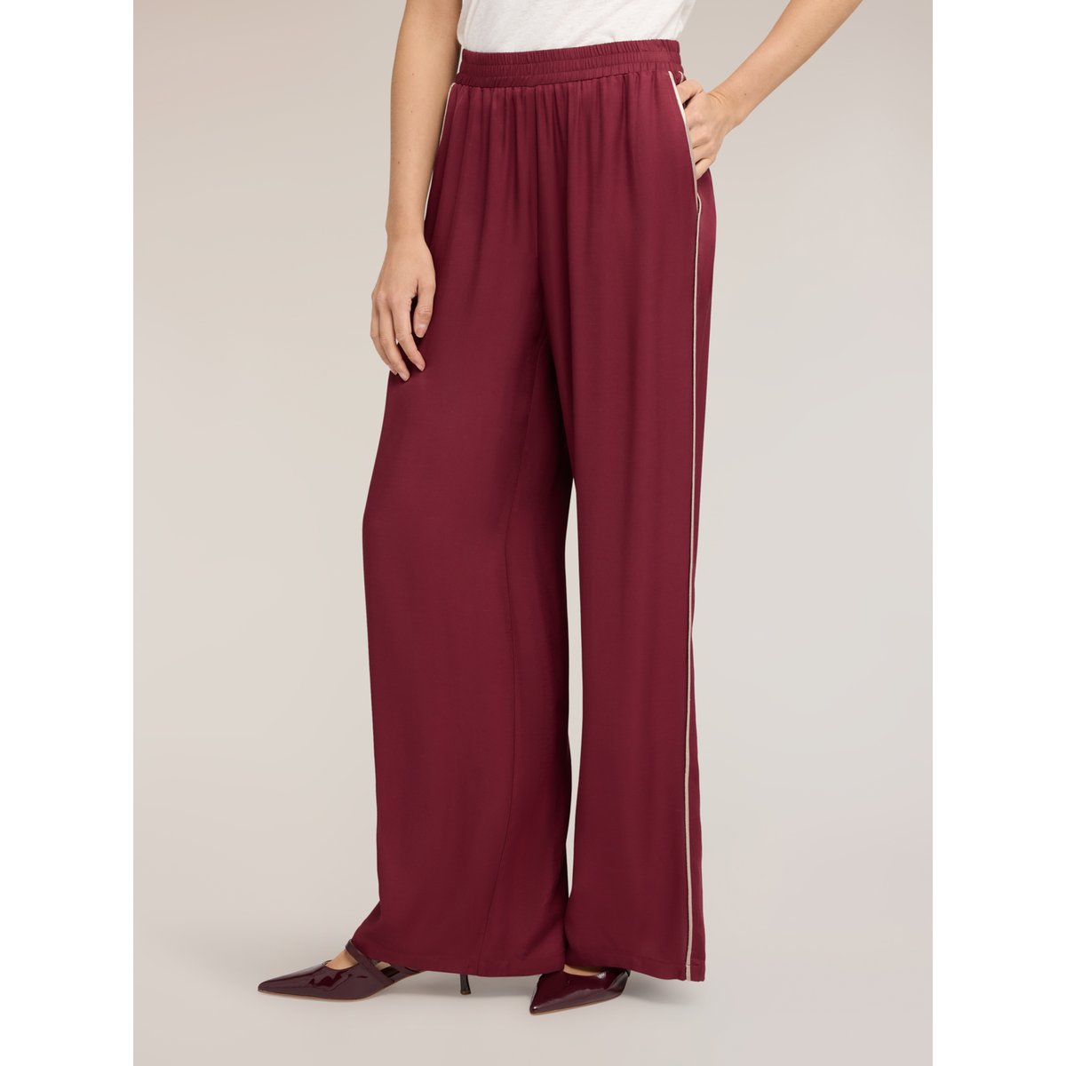 Pantalon palazzo burgundy, MOTIVI