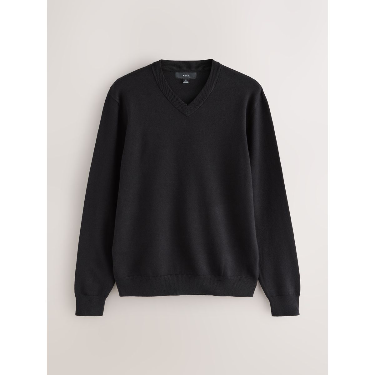 Pull col v regular fit doux, lot de 2 noir, NEXT