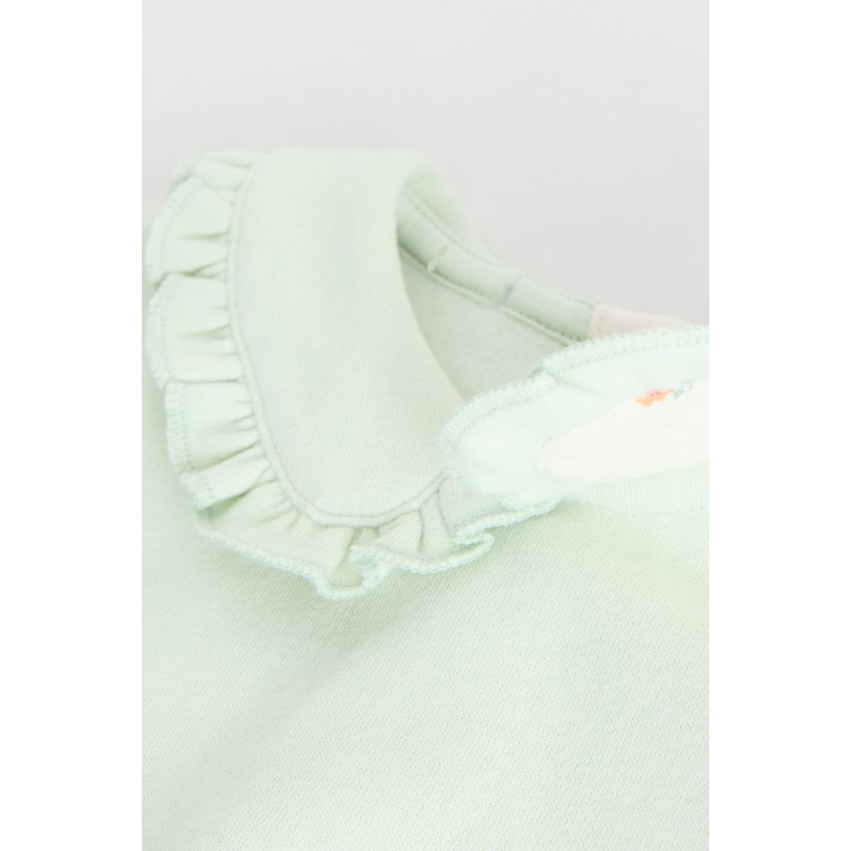 Sweat col à volants et legging bébé, 2 pièces vert sauge/crème ditsy, NEXT