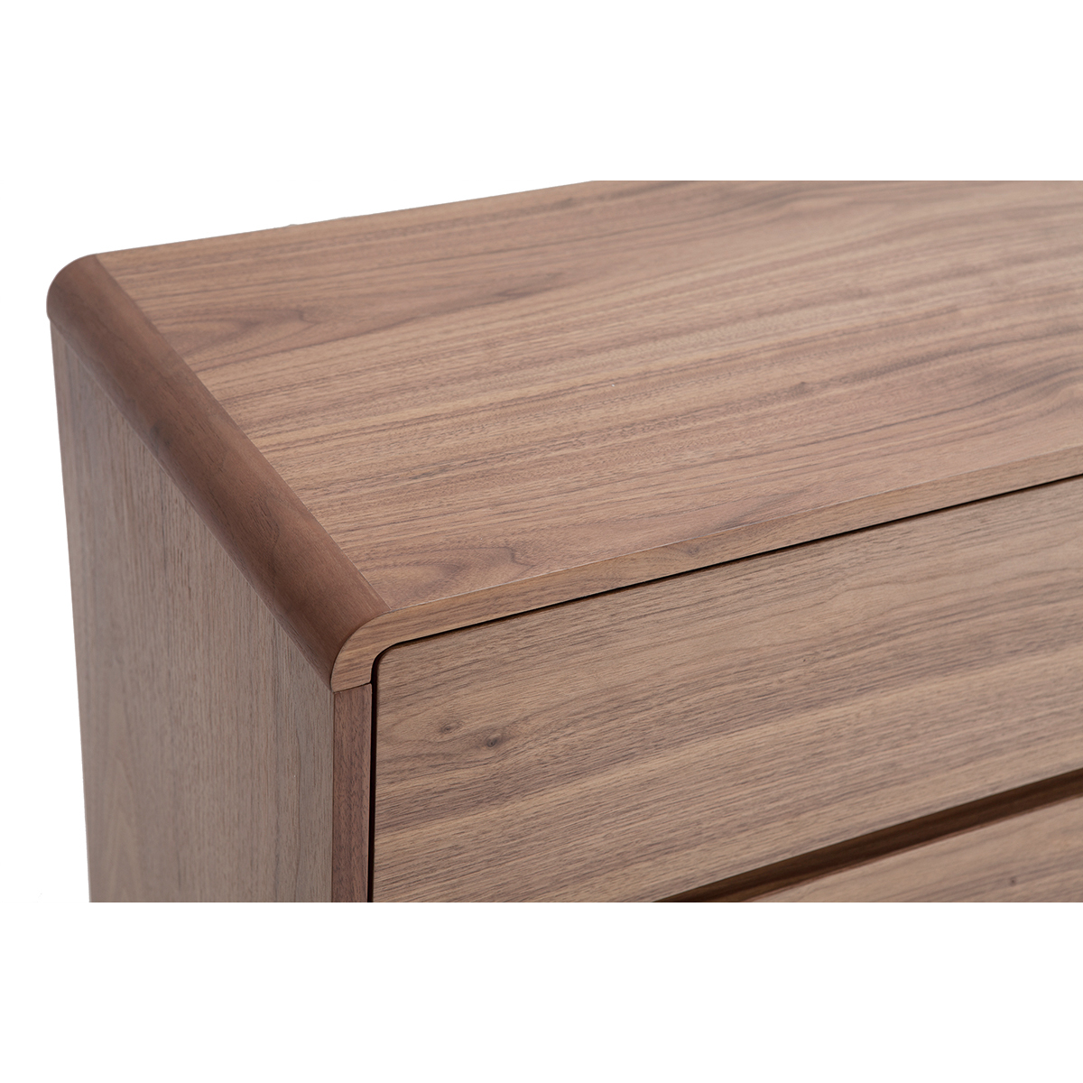 Buffet design en bois foncé noyer 3 portes 3 tiroirs L160 cm JAKO noyer, MILIBOO