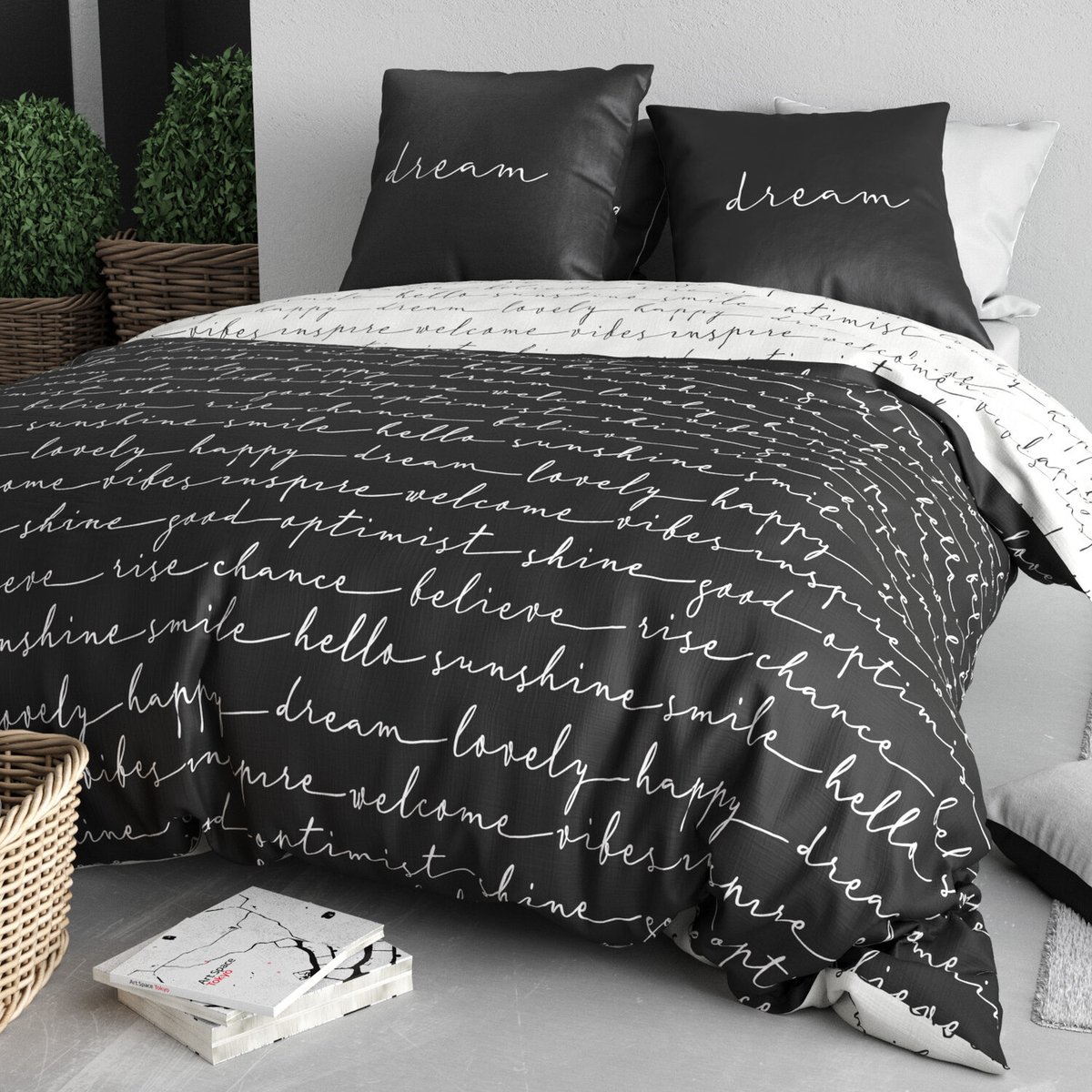 Parure housse de couette en microfibre imprimée, Rita imprime, C DESIGN HOME TEXTILE