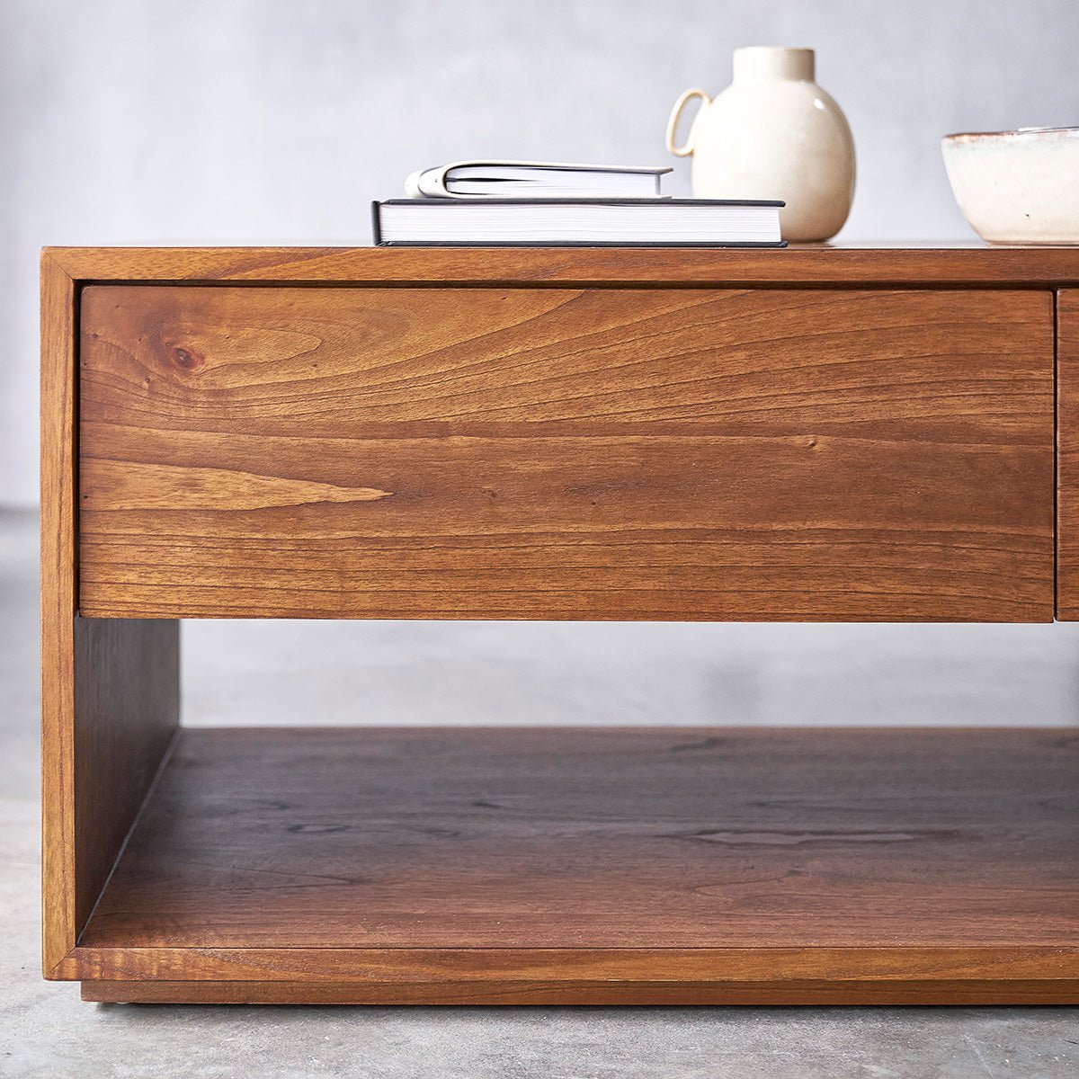 Table basse en mindi massif TILO marron, BERAH GETAH