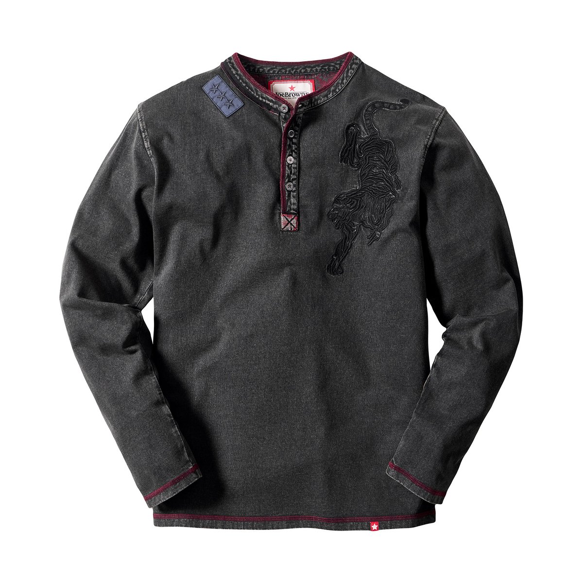 Henley Brodé Tigre gris, JOE BROWNS